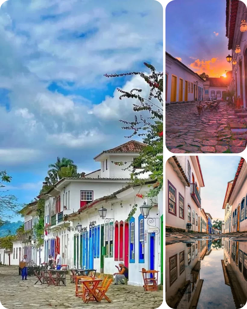 Por do Sol e Janelas Coloridas de Paraty